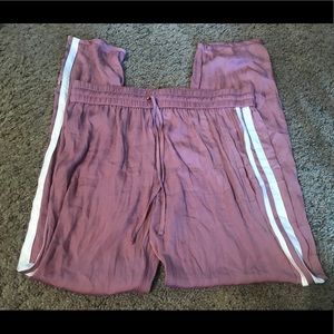 Pink striped sweatpants